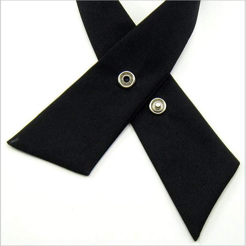 BOGZON Tie for Men Women Adjustable Criss-Cross Bowtie School Uniform Pre Tied Bows for Girls Neck Tie Accessories PTK03 (Black New) - Image 4